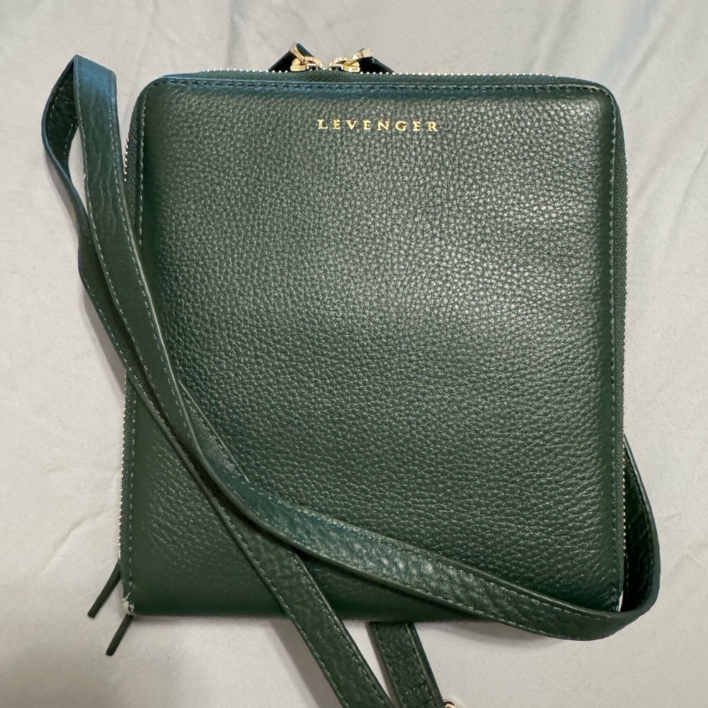 Levenger Forest Green Crossbody Bag